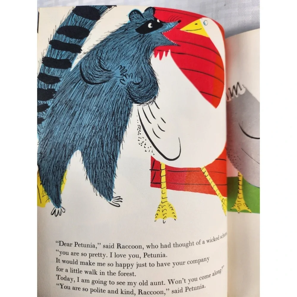 2 Books In 1 PETUNIA, I LOVE YOU and TRUBLOFF Roger Duvoisin 1965 BURNINGHAM
